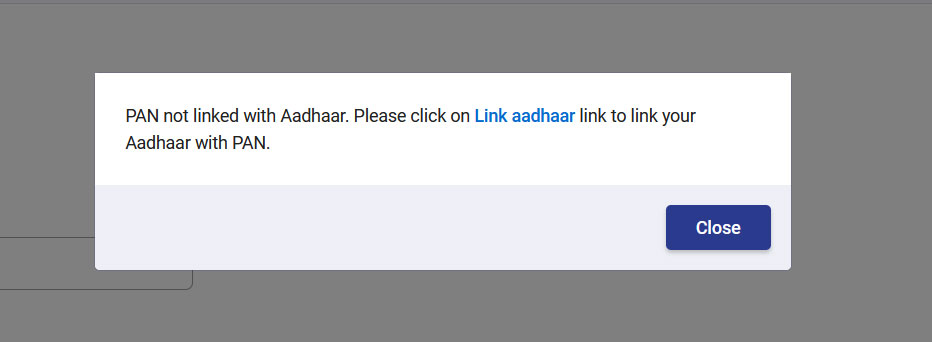 Aadhar card pan card link 