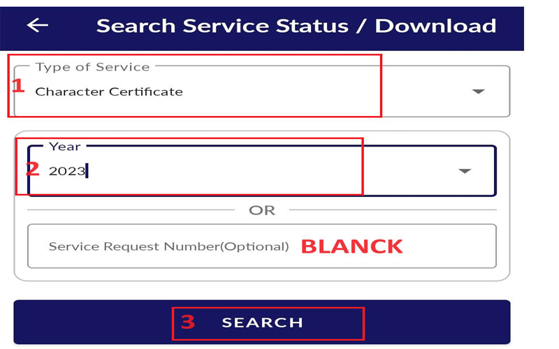 character certificate application