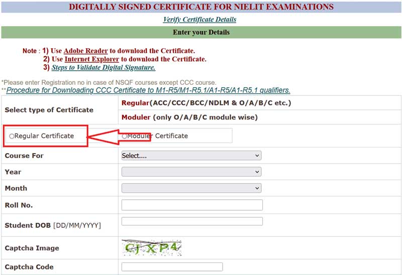ccc certificate download