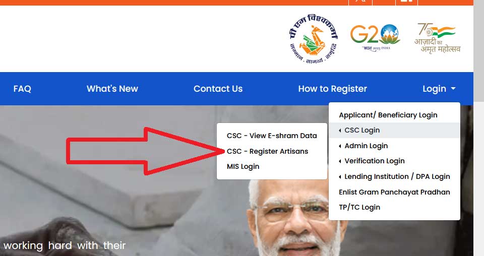 pm vishwakarma yojana online registration 2024