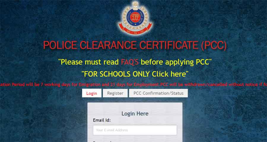 Delhi Police Clearance Certificate