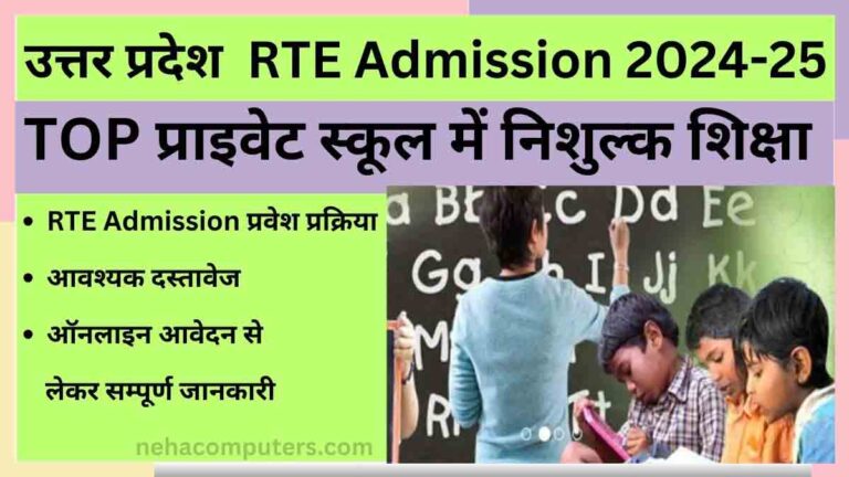 UP RTE Admission 2024 Apply Online